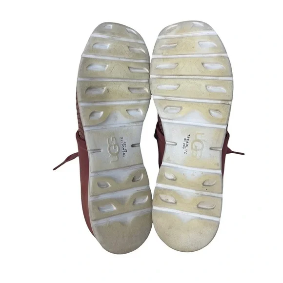 UGG Willows Sneaker Pink Knit Size 7 Lifestyle Sporty Gym Shoe Treadlite - Picture 9 of 11